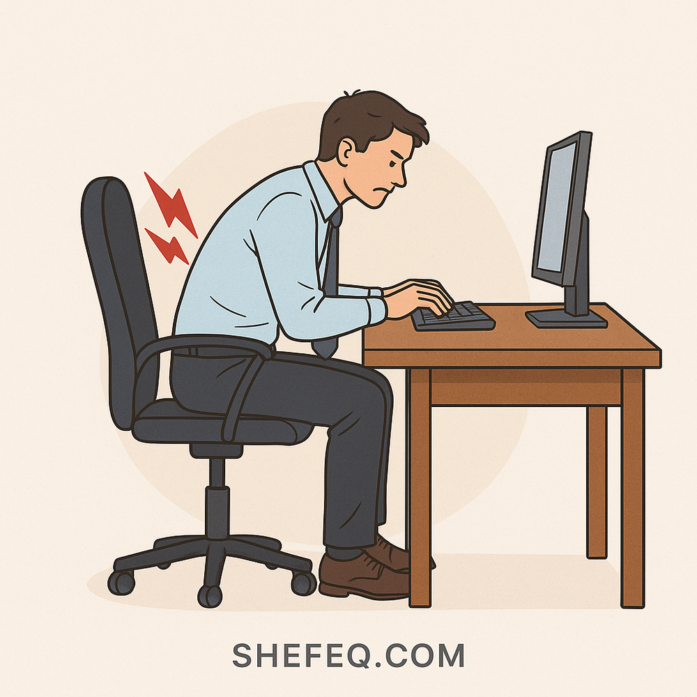 OFİSDƏ İŞLƏYƏNLƏRİN BEL AĞRILARININ SƏBƏBİ